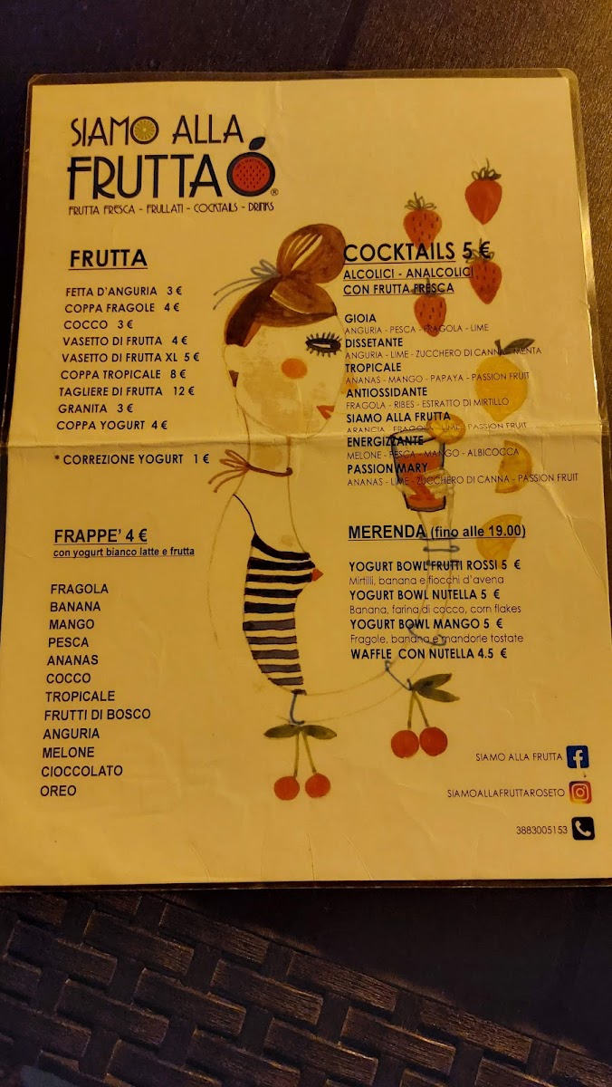 Siamo Alla Frutta Menu - Image 2