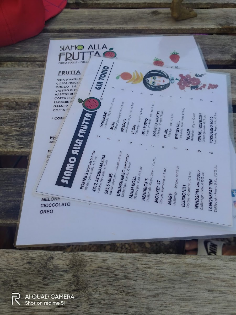 Siamo Alla Frutta Menu - Image 4